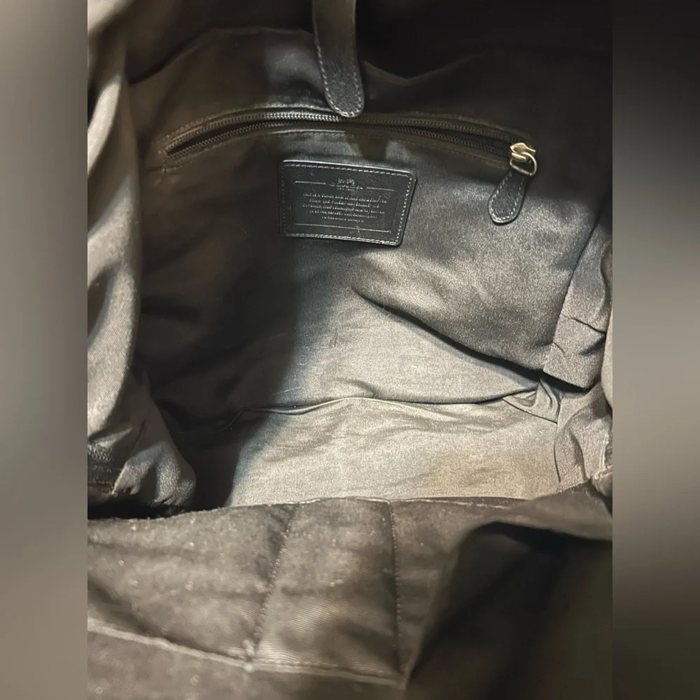 Coach Charles Varsity Men's Black/Charcoal and Orange Backpack - Picture 14 of 15